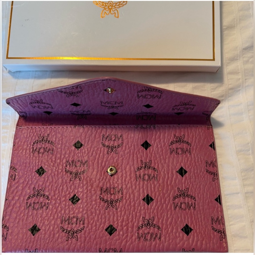 MCM Pink Logo Envelope Pouch -New. Additional colors available. - Picture 10 of 14